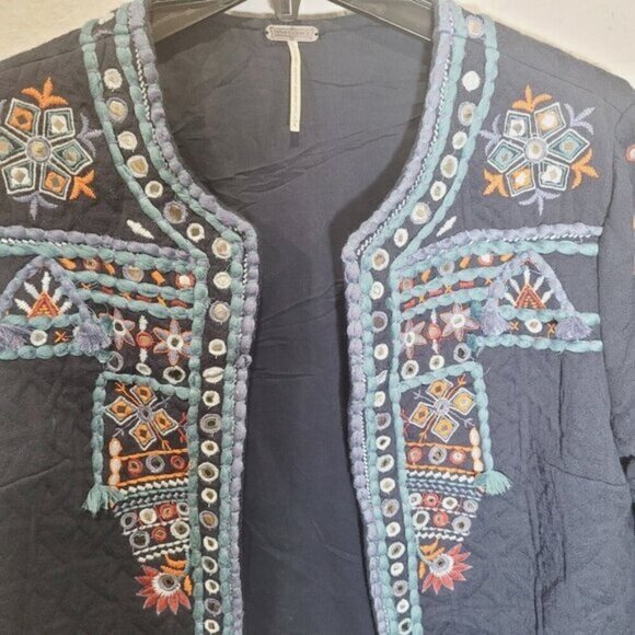 Temperance Quilted jewel patchwork open jacket size large - Picture 4 of 11